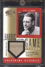 LOU GEHRIG 2001 LEAF CERITFIED LEGENDARY MATERIAL  #FG-1 GAME-WORN JERSEY NM-MT for sale  Shipping to Canada