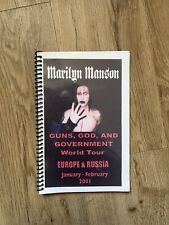 Itinerário da turnê Europa Marilyn Manson Guns Good & Govenrmant de propriedade da POGO comprar usado  Enviando para Brazil