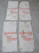 Vtg Saranac Fast Recovery Alfalfa Seed? Cloth Sack Bag 60Lb 30"x16” Lot of 4 A62 for sale  Shipping to South Africa