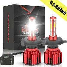 Used, Pair 9003/H4 LED Headlight Bulbs Conversion Kit High&Low Beam 6500K Bright White for sale  Shipping to Canada