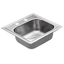 Moen G224562 Single Bowl 15" x 15" x 5" Drop-in Stainless Steel Bar Sink - NOB for sale  Shipping to South Africa