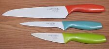 Hampton Forge Tomodachi Ceramic Coated Multi Colored 3 Piece Knife Set **READ**, usado segunda mano  Embacar hacia Argentina