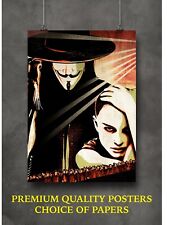 V for Vendetta Classic Movie Art Large Poster Print Gift A0 A1 A2 A3 A4 Maxi, used for sale  Shipping to Canada