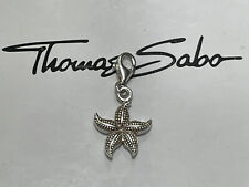 Used, Genuine Thomas Sabo Charm Club Chunky 925 Textured Silver Star Fish Pouch & Box for sale  BILSTON