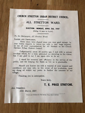 1937 election flyer for sale  FORDINGBRIDGE