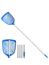 Poolvio Swimming Pool Leaf Skimmer Net, with 5 Sections Telescopic Aluminum Pole, used for sale  Shipping to South Africa