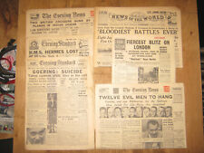 Original vintage newspapers. for sale  RUISLIP
