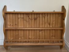 Large Vintage Country Rustic Farmhouse Pine Wood Hanging Shelves/Plate Rack Unit for sale  Shipping to South Africa