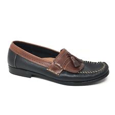 Sapatos sociais masculinos GH Bass & Co Michael Mocassins tamanho 13 couro marrom preto kiltie comprar usado  Enviando para Brazil