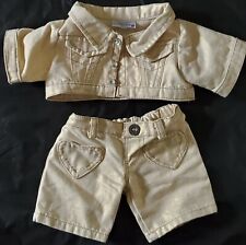 Build a Bear BABW Gold Tan Sparkle Jeans Pants and Jacket 2013 - EUC for sale  Shipping to South Africa