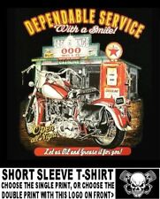 Camiseta Last Chance Gas & Dependable Service garagem motociclista caveira motocicleta WS109 comprar usado  Enviando para Brazil