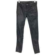 Jeans skinny AllSaints feminino tamanho 27 Petrel revestido de brodie preto com zíper no tornozelo comprar usado  Enviando para Brazil