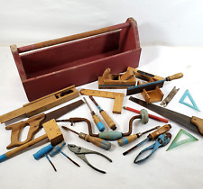 Caja de herramientas para carpinteros para niños jóvenes 18" hecha a mano con herramientas kit de carpintería ángulo de sierra segunda mano  Embacar hacia Argentina