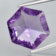 Used, 4.51ct VVS Hexagon Concave-Cut Natural Unheated Purple Amethyst Gemstone Brazil for sale  Shipping to South Africa