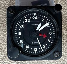 Reloj de cabina de avión Wakmann 24 horas 2-1/4" factor de forma conjunto mano de tiempo segunda mano  Embacar hacia Argentina