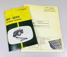 Used, OPERATORS MANUAL PARTS CATALOG SET FOR JOHN DEERE 9 9W INTEGRAL SICKLE BAR MOWER for sale  Shipping to Canada