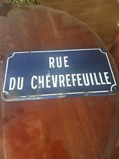 Ancienne Plaque De Rue Tole Émaillée Rue Du Chèvrefeuille d'occasion  Nouzonville