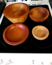Four wooden bowls for sale  BOREHAMWOOD
