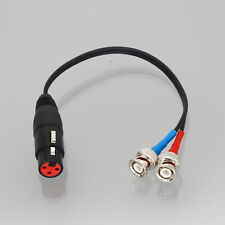 Cabo de áudio XLR fêmea para +/- duplo BNC macho Quant Asylum QA40* balanceado 1~10 pés comprar usado  Enviando para Brazil