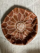 Leather moroccan pouf for sale  Brooklyn