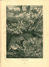 Gravure ancienne chasse d'occasion  France