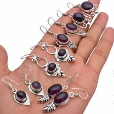 Amethyst Gemstone 925 Sterling Silver Plated 5Pair Earrings Lot 5FE-56 for sale  Shipping to Canada