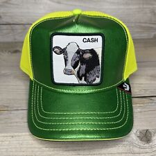 Goorin Bros Hat Snapback Cow Cash Shine Metallic The Farm Green Yellow Trucker for sale  Shipping to South Africa