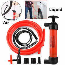 HAND TRANSFER SIPHON SYPHON & AIR PUMP FUEL OIL WATER DIESEL FLUID EXTRACTOR KIT for sale  UK