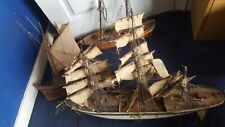 3x Vintage Antique Large Sailing Ship Projects Pond Boat for sale  Shipping to South Africa