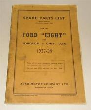 Teilekatalog / Spare Parts List Ford Eight + Fordson Van, Baujahre 1937-1939 comprar usado  Enviando para Brazil