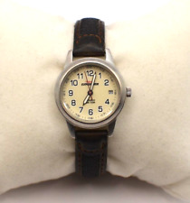 Relógio Timex Expedition Feminino Tom Prata 26mm Pulseira Marrom Indiglo Nova Bateria 8", usado comprar usado  Enviando para Brazil