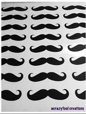 Conjunto de 25 adesivos de vinil preto bigode - estilo 3 polegadas de largura.  comprar usado  Enviando para Brazil