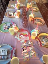 Decoração arco-íris - saia de mesa, pano de fundo, toalhas de mesa, balões, banners,+, usado comprar usado  Enviando para Brazil