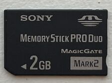 Tarjeta de memoria Sony 2 GB Memory Stick Pro Duo Magic Gate segunda mano  Embacar hacia Argentina