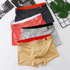 Roupa íntima masculina cuecas boxer shorts de seda gelo calcinha bolsa bojo cuecas, usado comprar usado  Enviando para Brazil
