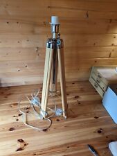 Retro Nickel Industrial Spotlight Tripod Lamp Standing Vintage Adjustable Floor for sale  Shipping to South Africa