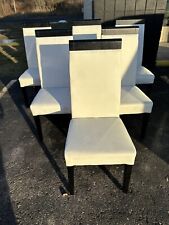 chairs dining 6 leather white for sale  Flint