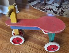Vintage Wooden Toddler Push Tricycle  for sale  Shipping to South Africa