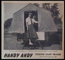 Trailer de acampamento 8' lona pop-up 1954 como construir PLANOS *Handy Andy* comprar usado  Enviando para Brazil