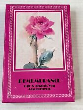 12 tarjetas de agradecimiento vintage con sobres y caja de flores para animales lindos segunda mano  Embacar hacia Mexico