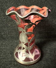 Cranberry glass vase for sale  UK