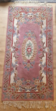 Used, Vintage Chinese  Wool Pile Rug Floral Carpet Hand Woven Beautiful Large Original for sale  Shipping to South Africa