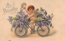 Bicicletas Con Flowers-Some Cherubs-Postcards ~ Lote De 5 segunda mano  Embacar hacia Argentina