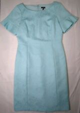 Vestido de Coquetel Talbots Tiffany Azul Brocado Bainha Jacquard Comprimento do Joelho Tamanho 8 comprar usado  Enviando para Brazil