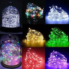 20/30/100 LED Battery Powered Fairy String Lights Plug in Mains Micro Wire Xmas for sale  Shipping to South Africa