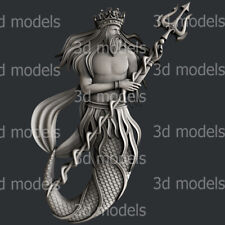 Used, 3d STL models for CNC, Artcam, Aspire, relief poseidon for sale  Shipping to South Africa