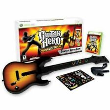XBox 360 GUITAR HERO WORLD TOUR Kit Paquete de Guitarra Set con Disco de Juego Microsoft segunda mano  Embacar hacia Mexico