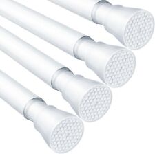 (4) 24 - 48 polegadas branco resistente 7/8" haste de cortina de tensão telescópica ajustável, usado comprar usado  Enviando para Brazil