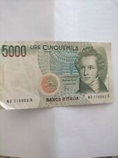 Banconota 5000 lire usato  Italia