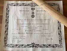 Diplôme médaille militaire d'occasion  Épinal